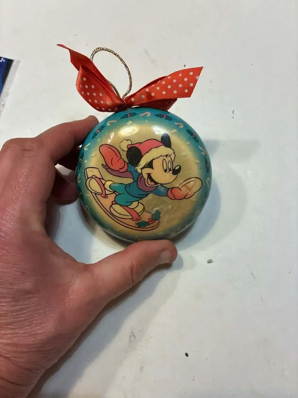 Snowboarding Mickey Mouse Vintage Disney Hanging Holiday Christmas Ornament